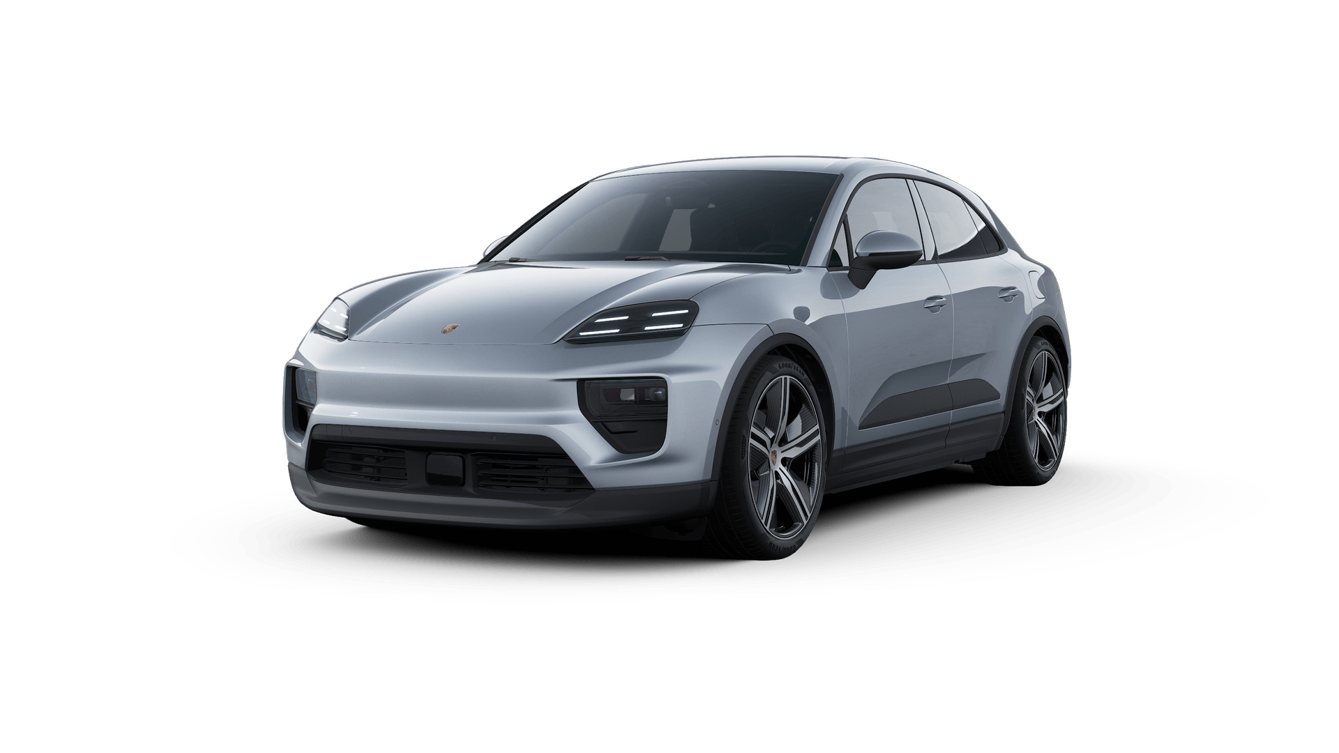 Macan 外观图，显示汽车的前部和左侧